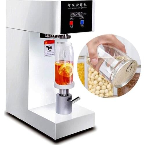 Can Sealer Coffee Milk Tea Sealer Machine Drink Can Sealing Machine PET PP Cup Drink Bottle Mouth Packing Machine 220v 180W