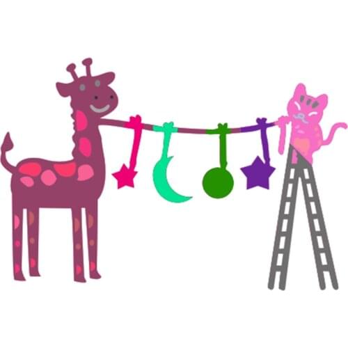 Metal Giraffe lantern paper die cutting dies for Scrapbooking/DIY Easter wedding Halloween Easter card