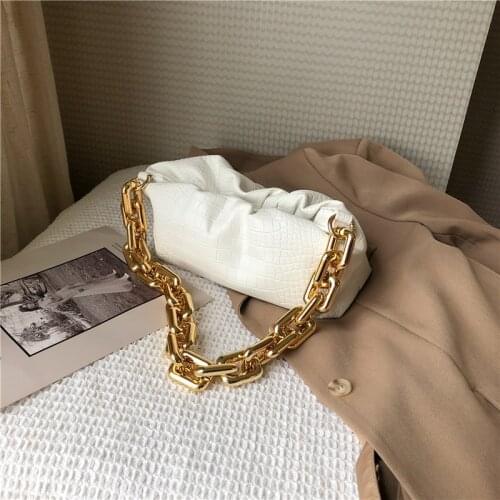 Leather pleated chain fashion Handbags and purse women shoulder crossbody bag women High quality designer Leather Handbags