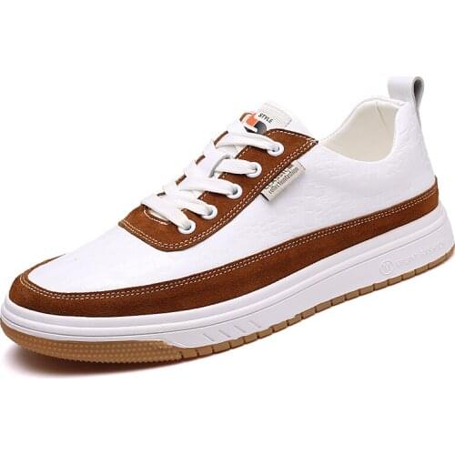 New Designer Mens Shoes Genuine Leather Casual Shoes Fashion Flats Loafer Male High Quality Brand Board Shoes for Men Sneakers