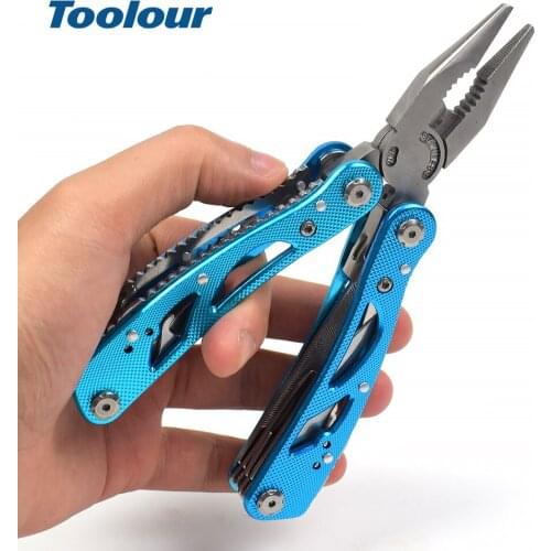 Toolour Multi bending Knife Pliers Wire Stripper Cable Cutter Outdoor Camping Tool Pliers with Knife Screwdriver combination Kit