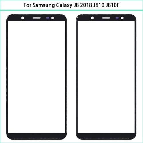 New For Samsung Galaxy J8 2018 J810 Touch Screen LCD Outer Front Glass Panel Lens J810F J810G LCD Touch Glass Replace