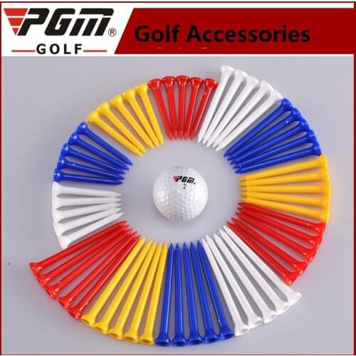 PGM 100PCS 54mm Plastic Professional Golf Tees Outdoor Golf Training Random Color Golf Tee Accessories D1142