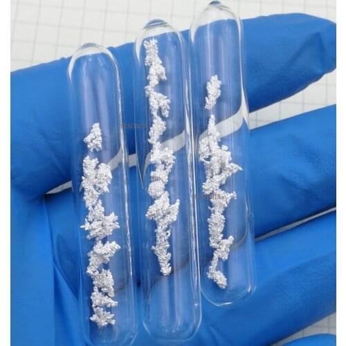Silver Metal 99.99%,Silver crystal Irregular Lump Pieces in glass ampoule