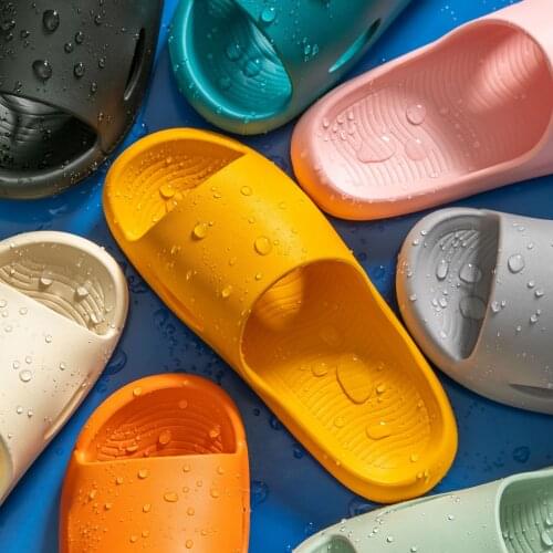 Women Thick Platform Slippers Indoor Bathroom Slipper Soft Eva Anti-Slip Couples Home Floor Slides Ladies Summer Shoes