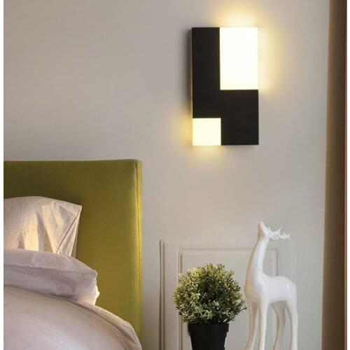 12W Super Bright LED Wall Lamp Up and Down Acrylic Aluminium Bedside Lamp Indoor Background Corridor Wall Sconce AC85-265V
