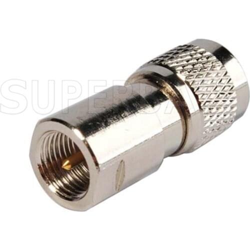 Superbat 5pcs FME to Mini-UHF Adapter FME Plug to Mini-UHF Male Straight RF Coaxial Connector