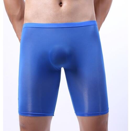 Men Sexy Boxer Briefs Bodybuilding Shorts Sport Seamless Soft Bulge Pouch Underpants Knickers Elastic Compression Tights