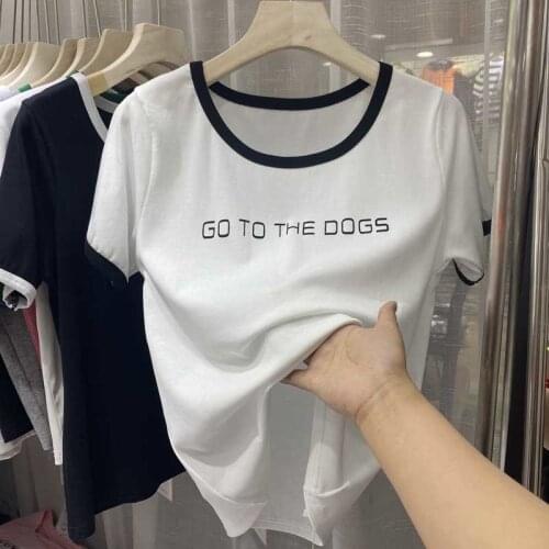 TSXT 2021 New Korean Version Of The Summer Fashion Casual Circle Collar Printing Trend Short Sleeve T Shirt