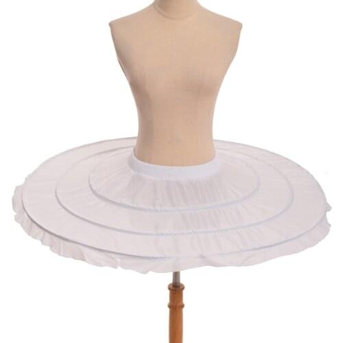 Women ballet Petticoat White Crinoline Hoop Bustle Pannier