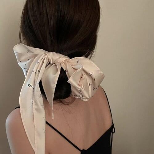 Luna&Dolphin Women Diamond Scarf 120x35cm The Uneasy Book French Romance English Chiffon Silky Headbands Bandana Hair Ribbon Tie