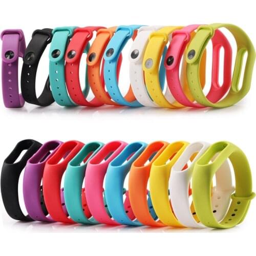 1PCS Watch Accessories Silica Gel Strap for Xiaomi Mi band 2 Replacement Belt M2 Soft Silicone Watchband for Mi band 2 Bracelet