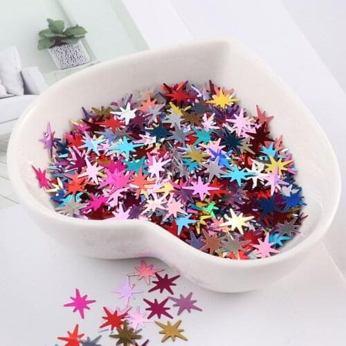 10g Pailette Ultrathin 10mm Star Sequins PET Laser Sequin Glitters for Nail Art DIY Wedding Craft Christmas Decoration Confetti