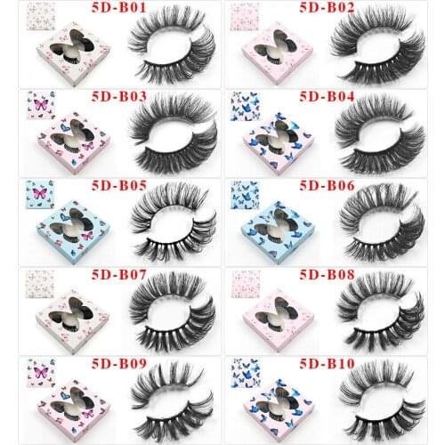 10pcs mix 19mm eyelashes 5D lashes popular upper lashes natural long eye lash reuse daily eye extension hand made winged lashes