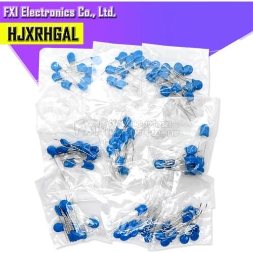 100PCS/lot 2KV high voltage ceramic capacitor Assortment Kit 2KV 102K 221K 332K 471K 472K 561K 681K 821K Ceramic Capacitors set