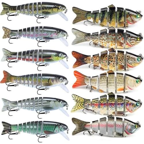 12pcs Multi Jointed Winter fishing lure set Wobblers Artificial carp Fishing Hard Bait Swimbait For fishing tackle accessories