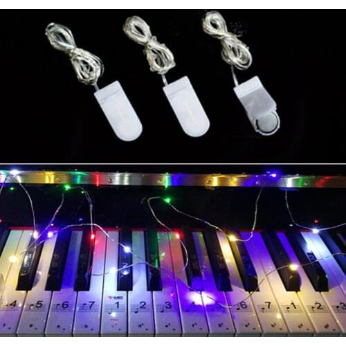 2M 20LED Button Battery Copper Wire String Light Fairy Lamp Wedding Party Festivals Decoration Christmas Tree Decor Garden Leds