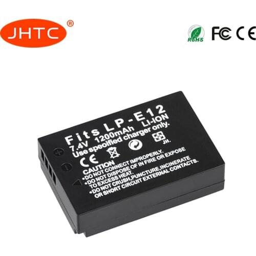 2pcs/5Pcs 1200mAh LP-E12 LP E12 LPE12 High-Capacity Replacement Batteries For Canon Rebel SL1, EOS-M,EOS M2,EOS M10