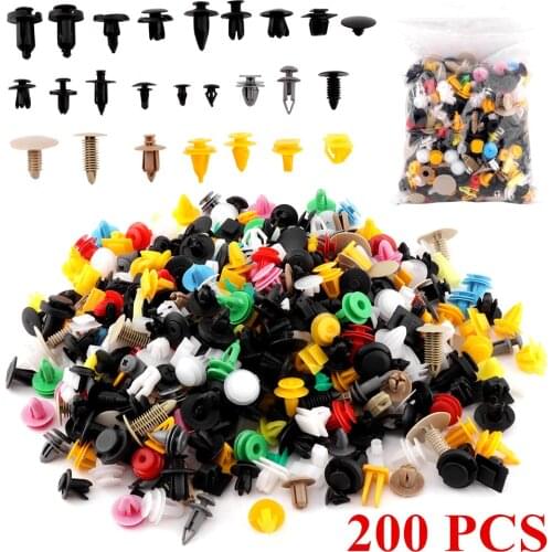 200pcs Universal Car Plastic Mixed Fastener Fixing Clip For Suzuki Swift Lada Granta Vesta Opel Astra Vectra Accessories