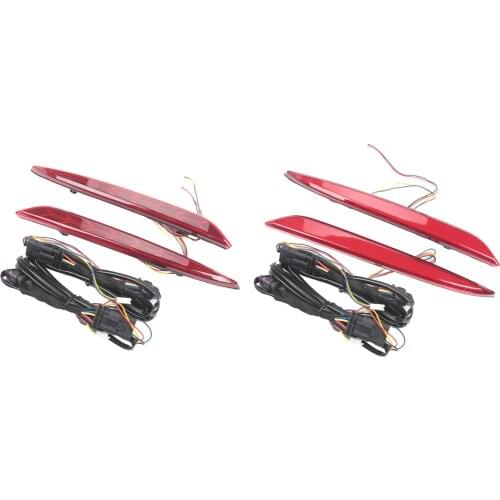 2x Rear Fog Bar Light LED Turn Signal Brake Light for Tesla Model 3 2016 2017 2018 2019 2020 2021 Car Accessories