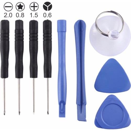 9 in 1 (4 x Screwdriver + 2 x Teardown Rods + 1 x Chuck + 2 x Triangle on Thick Slices) Disassembly Repair Tool for Smart Phones