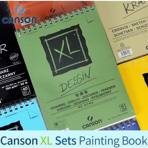 Canson XL Small Portable Watercolor Sketchbook For Drawing Oil Pastel A4 A5 Journal Diary Notebook Hand-painted A3 Art Supplies