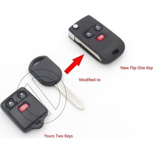 Cocolockey 3 Buttons Modify Remote Flip Key Case Shell Fit For Ford F150 E150 F250 Folding Key Cover High Quality