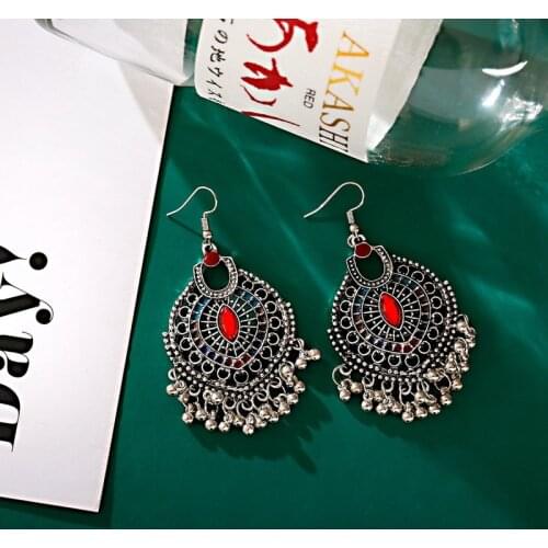 Ethnic Womens Jhumka Earrings Boho Jewelry Beads Tassel Ladies Dangling Earrings Turkey Jewelry