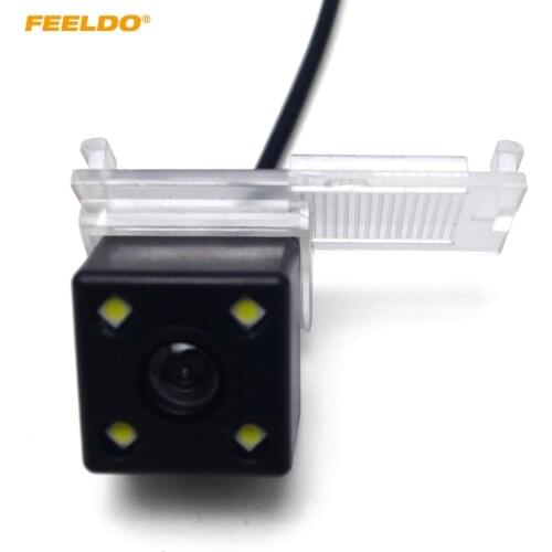 FEELDO 1Set Car Rear View Reverse Backup Camera With LED For Peugeot 301/308/408/508/C5/3008//307(Hatchback)/307CC (13~15)