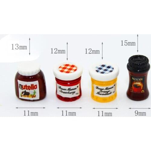 G05-X4560 children baby gift Toy 1:12 Dollhouse mini Furniture Miniature rement Mini Coffee Jam 4pcs/set