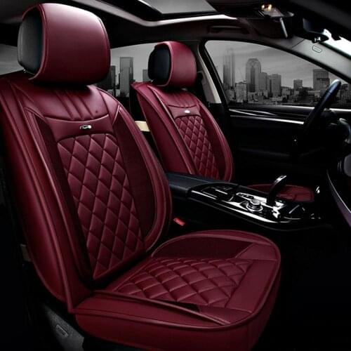 Leather Car Seat Covers for Hyundai Getz Accent 2008 Santa Fe Tucson Elantra Creta Veloster grand i10 ioniq i10 Seat Protector