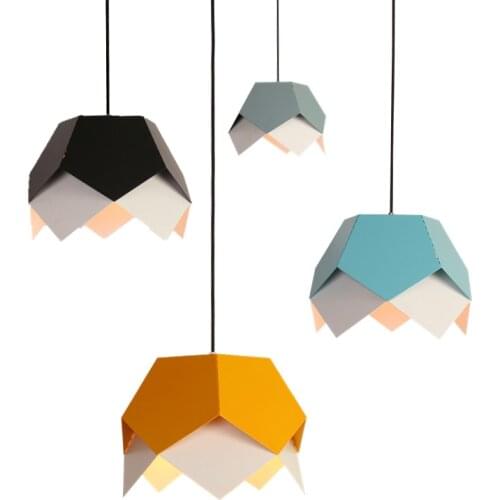 Nordic Creative Geometric Pendant Lights for Living Room Bedroom Hall Restaurant Tea Shop Modern Light Fixture Loft Decor Led