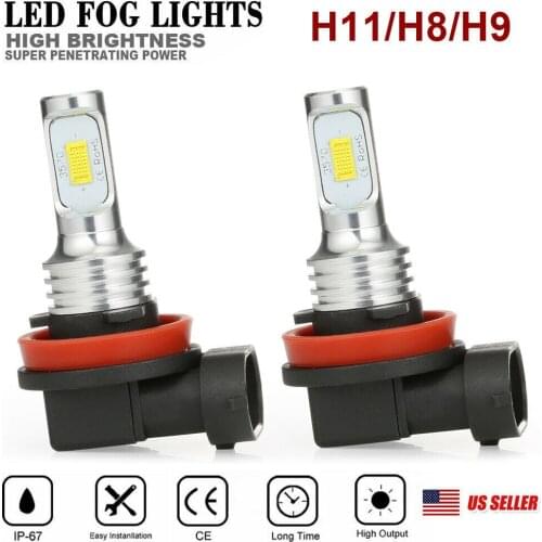 LKT 2x 2000LM H8 H11 H16JP LED Canbus 9005 HB3 9006 HB4 LED Fog Lamp For BMW VW Benz Audi A3 8P A4 B8 B6 A6 C6 C7 BMW E60 E90