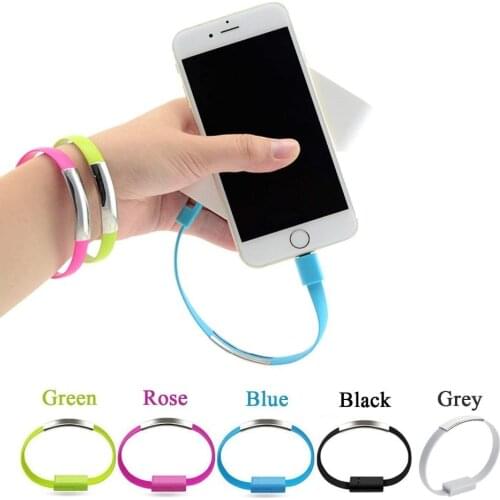 Bracelet Micro USB Cable Wristband Sync Data Charger Cord USB Type C Cable for iPhone 5s 6 6s 7 Plus X For Samsung S6 S7 Xiaomi