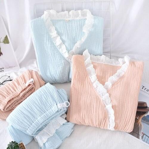 Sweet Maternity Nursing Nightwear Cotton Breastfeeding Sleepwear For Pregnant Women Pregnancy Pajamas Nursing Night Wear Set