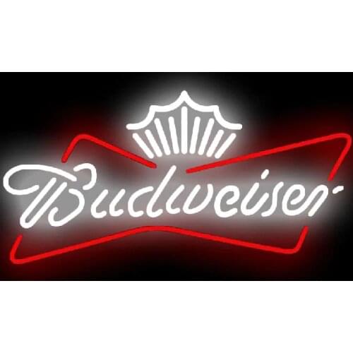 Neon Sign Budweiser vintage neon sign Beer Bar Pub Handcrafted real glass neon signs for ROOM window home custom Iconic Sign Art