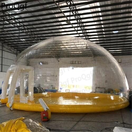 Ngryise 1Pcs A Set Giant Outdoor Clear Inflatable Tent with Pool (customized ask seller iris thanks) height 5meter