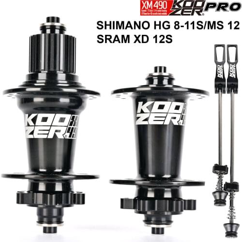 NEW Koozer XM490 PRO Hubs MTB Mountain Bike Hub Rear 10*135mm QR 100*15 12*142mm Thru 32 Holes Bicycle Bearing Hubs HG XD MS