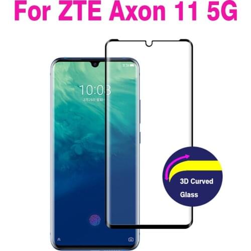 Full Cover Curved Tempered Glass For ZTE Axon 11 5G Screen Protector 9H protective film For ZTE Axon 11 5G glass