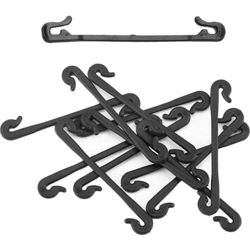 100Pcs Grape Grafting Clips Garden Plant Vegetable Vine Fixing Clamp Hook PP 100pcs Black Reuseable 6.5cm Planting Support Frame