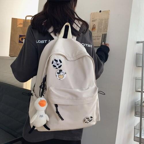 Simple Ins Backpack Women Men Kawaii Couple School Backpacks for Teens Korean Harajuku 15inch Laptop Travel Bags Ladies New 2021