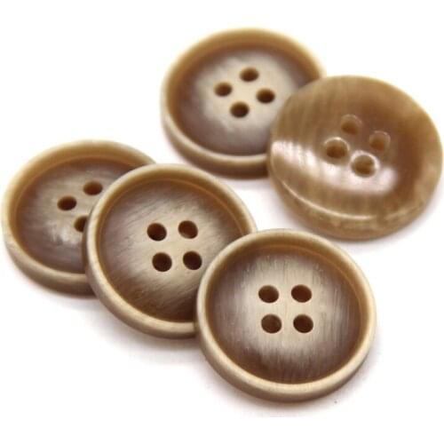 15mm 20mm Beige Resin Suit Coat Buttons For Clothing Jeans Pants Decorative Handmade DIY Crafts Sewing Accessories Wholesale