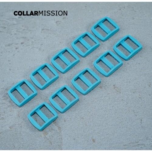 Retailing plastic slider Tri-Glid Buckles Adjust Buckle for DIY dog collar 20mm lake blue RZK20SJ11