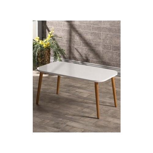 Modern Center table Kr Wood Lathe Foot White coffee tables table basse furniture living room table