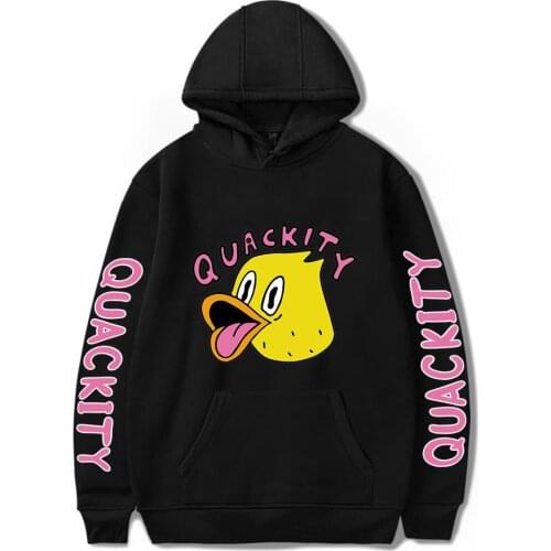 2021 New Quackity Print Hoodie Autumn/Winter Holiday Punk Men/Women Street Clothes Novelty Style Fleece Hooded Trendy Clothing