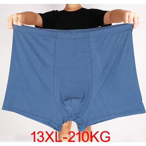 Plus Size 13XL Underwear Men Boxer Para Boxershorts 11XL Shorts Male Modal Loose Soft Large Oversized Modal Underpants