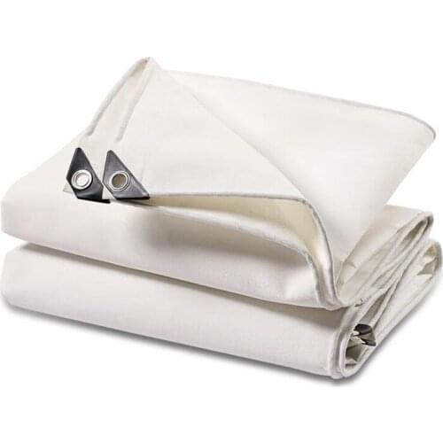 Thicken Organic Silicon Waterproof Tarpaulin Various Size White Tarp for Home Garden Outdoor Rain Sail