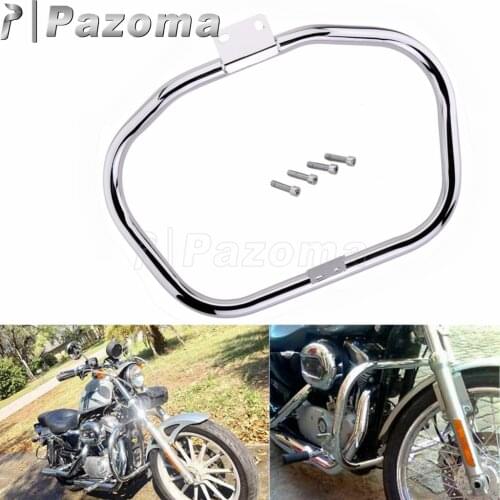 For Harley Sportster XL 883 1200 XL Motorcycle Highway Crash Bar 32mm Engine Guard Front Bumper Protection 2004-Up