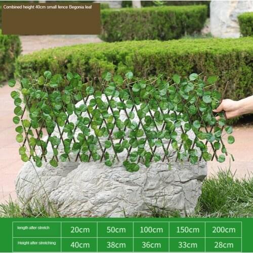Green Garden DIY Fence Decoration Privacy Wood With Artificial Green Leaf Retractable Extension Fencing For Courtyard Home Deco