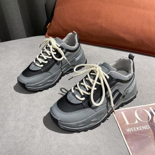 2021 Fashion Round Toe Vulcanized Shoes Women Sport Shoes Breathable Mesh Running Shoes Woman Platform Sneakers Zapatillas Mujer